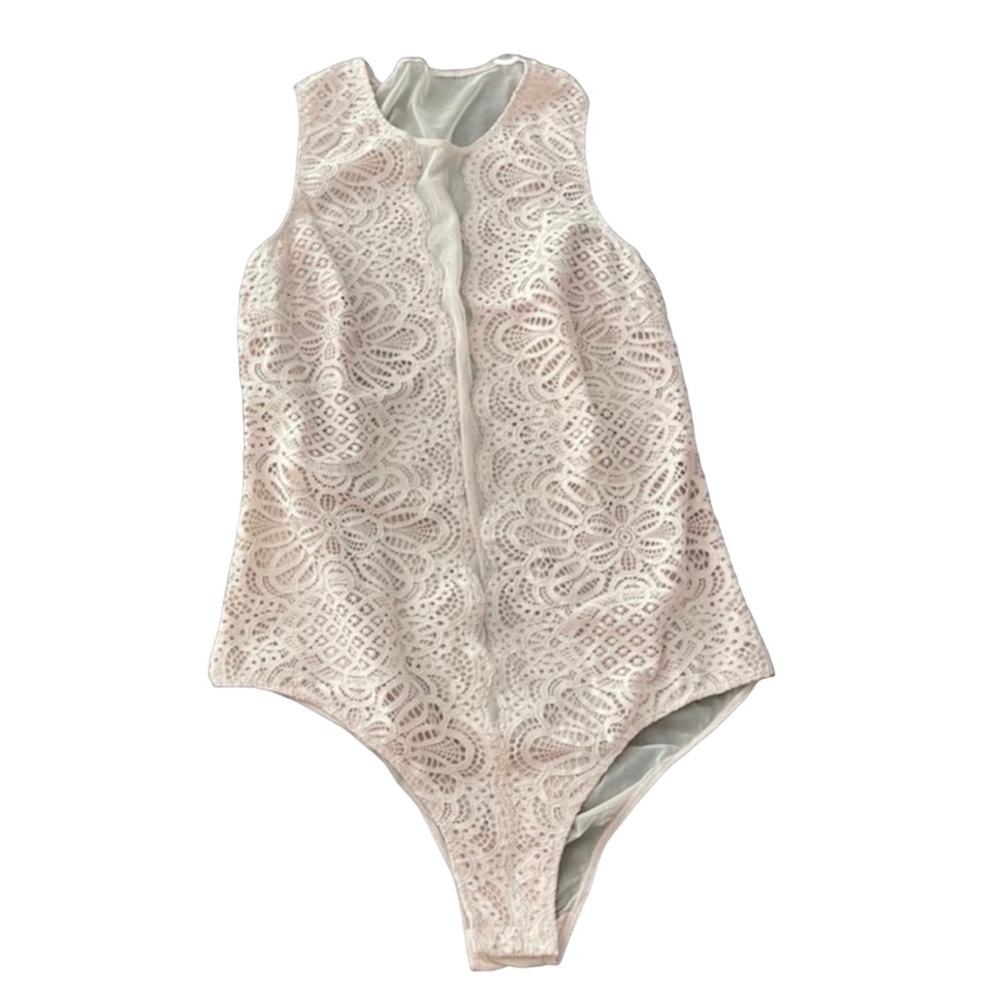 Victorias Secret Body Lace Snap Onesie M